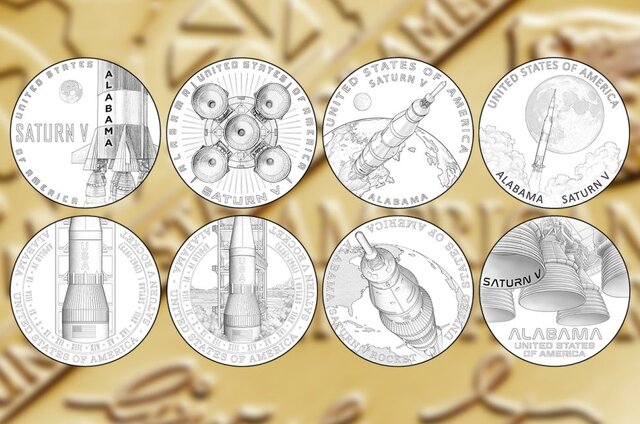 تصویر موشک ناسا روی سکه یک دلاری