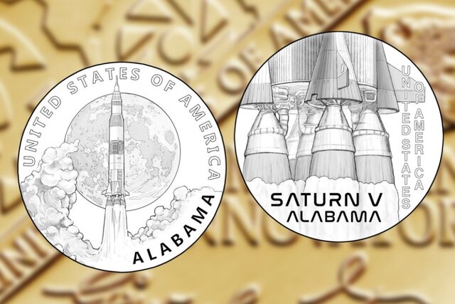 تصویر موشک ناسا روی سکه یک دلاری