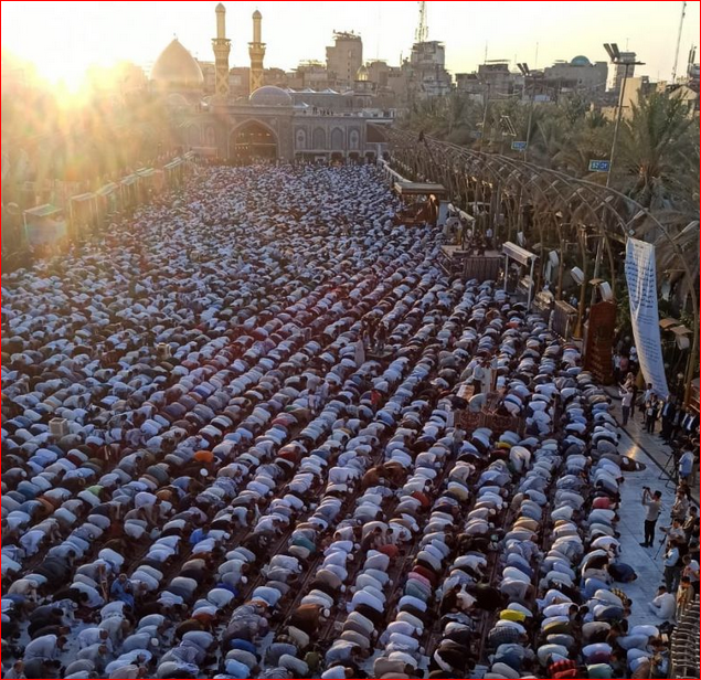 اقامه باشکوه نماز عید قربان در بینالحرمین