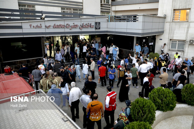 وقوع حریق در بیمارستان حضرت رسول تهران
