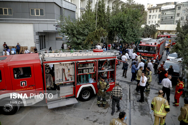 وقوع حریق در بیمارستان حضرت رسول تهران