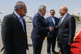 مراسم بدرقه رییس مجلس به ازبکستان