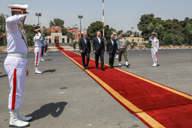 مراسم بدرقه رییس مجلس به ازبکستان