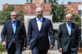 مراسم بدرقه رییس مجلس به ازبکستان