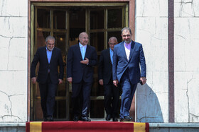 مراسم بدرقه رییس مجلس به ازبکستان