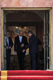 مراسم بدرقه رییس مجلس به ازبکستان