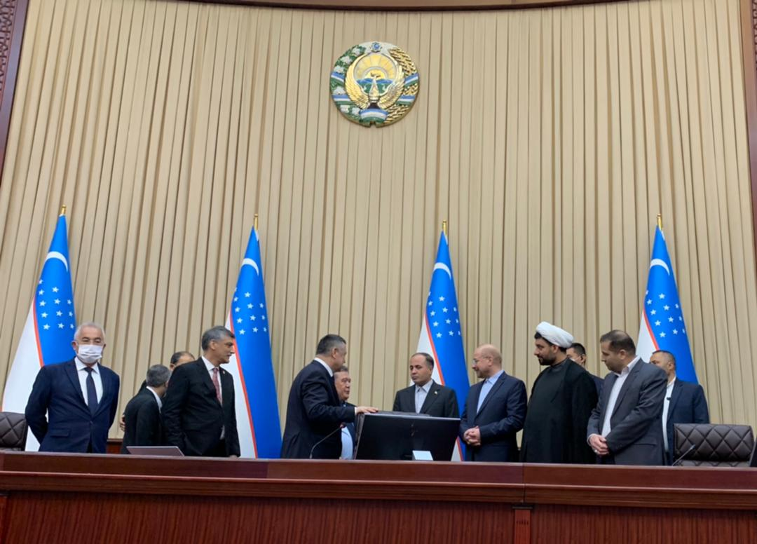 دیدار رئیس جمهور با همتای ازبکستای خود / هدف گذاری سالانه دو میلیارد دلاری قالیباف برای تجارت دو کشور