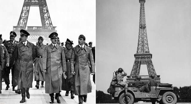 عکسی تاریخی از قدمهای «هیتلر» پس از اشغال پاریس