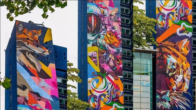 تصاویری از بلندترین گرافیتی اروپا