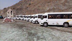 اعزام۳۰ مینی‌بوس و اتوبوس برای جابجایی سیل‌زدگان امام‌زاده داوود