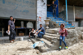 جاری شدن سیلاب و رانش زمین در امامزاده داوود تهران