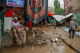 خسارات وارد شده از جاری شدن سیلاب و رانش زمین در امامزاده داوود تهران