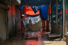 خسارات وارد شده از جاری شدن سیلاب و رانش زمین در امامزاده داوود تهران