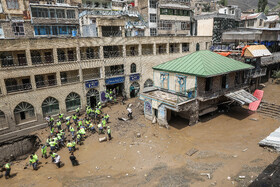 خسارات وارد شده از جاری شدن سیلاب و رانش زمین در امامزاده داوود تهران
