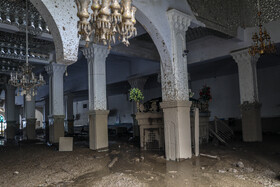 خسارات وارد شده از جاری شدن سیلاب و رانش زمین در امامزاده داوود تهران