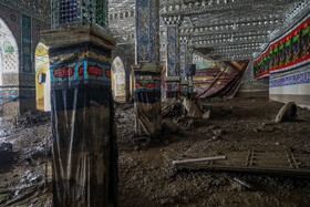 خسارات وارد شده از جاری شدن سیلاب و رانش زمین در امامزاده داوود تهران