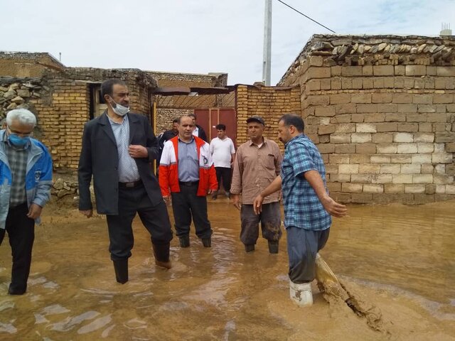 منازل در معرض خطر تخریب سیل در روستای بارده تخلیه شدند