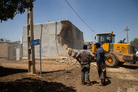 خسارت سیل در روستای آهنگران استان مرکزی