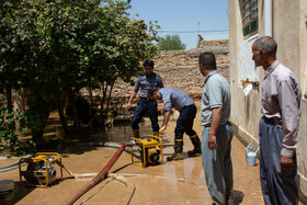 خسارت سیل در روستای آهنگران استان مرکزی