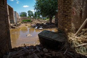 خسارت سیل در روستای آهنگران استان مرکزی