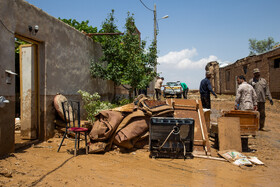 خسارت سیل در روستای آهنگران استان مرکزی