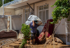 خسارت سیل در روستای آهنگران استان مرکزی