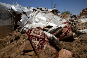 خسارت سیل در روستای آهنگران استان مرکزی