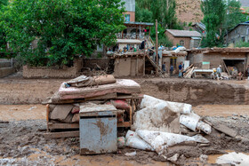 خسارات سیل در روستای ناریان - طالقان