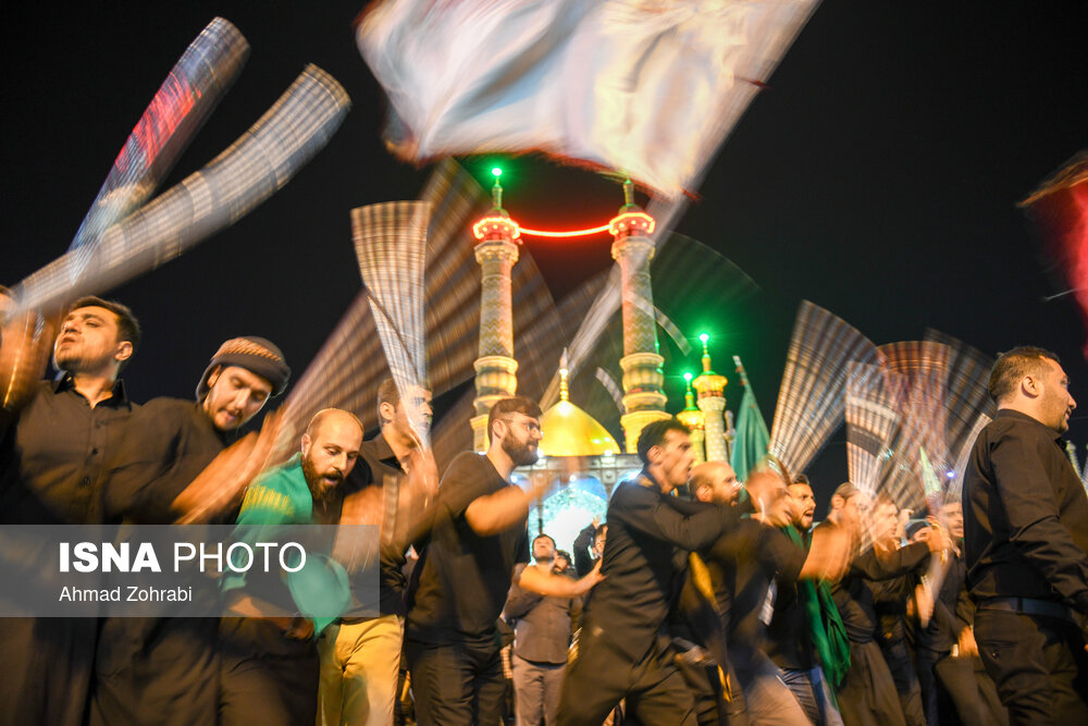 تصاویری از مراسم سنتی مشق شمشیر نجفیهای مقیم قم