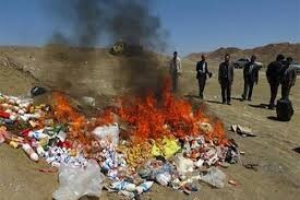 معدوم سازی ۵ تن مواد غذایی فاسد و غیر قابل مصرف در بانه