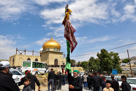 مراسم تاسوعای حسینی در بقعه متبرکه ایوب نبی(ع) در خراسان شمالی