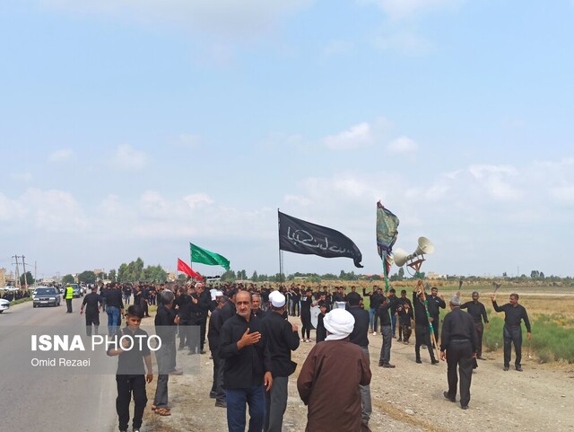 مردم روستای "شهید بهشتی" گنبدکاووس در سوگ‌ساقی کربلا