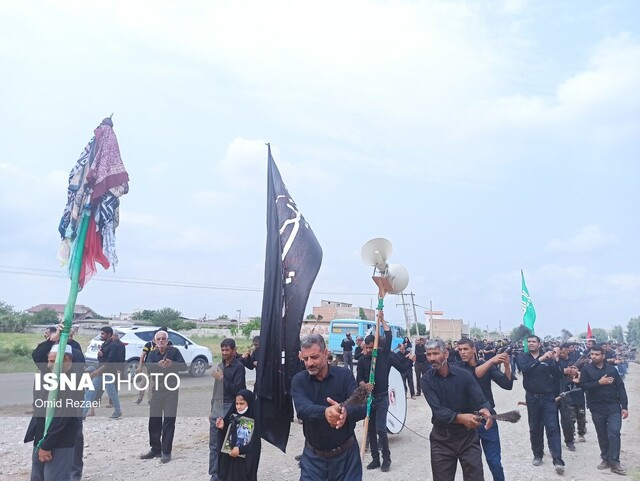 مردم روستای "شهید بهشتی" گنبدکاووس در سوگ‌ساقی کربلا