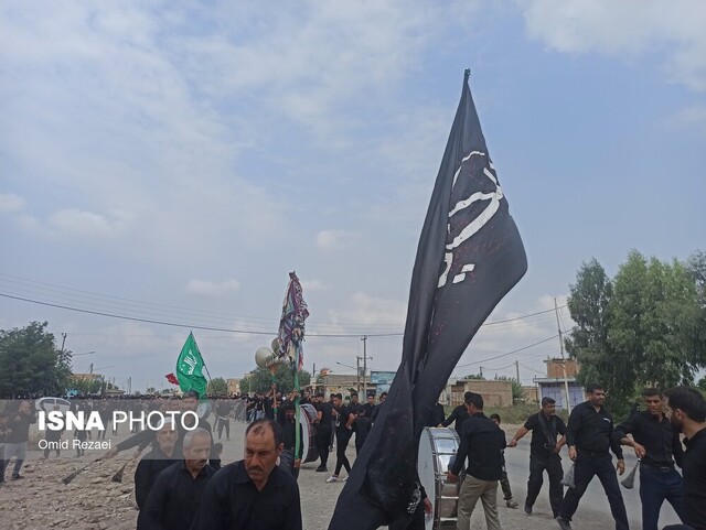 مردم روستای "شهید بهشتی" گنبدکاووس در سوگ‌ساقی کربلا