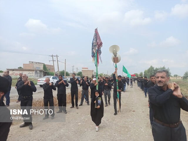 مردم روستای "شهید بهشتی" گنبدکاووس در سوگ‌ساقی کربلا