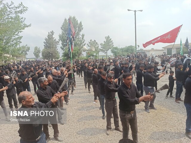 مردم روستای "شهید بهشتی" گنبدکاووس در سوگ‌ساقی کربلا