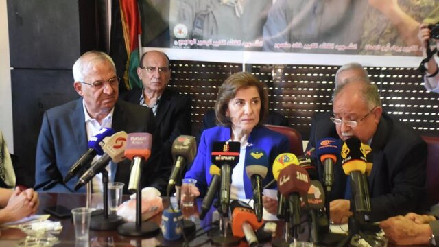 نشست همبستگی با غزه در دمشق با حضور مشاور اسد نشست همبستگی با غزه در دمشق با حضور مشاور اسد