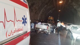 یک کشته و ٦ مصدوم در تصادف جاده چالوس