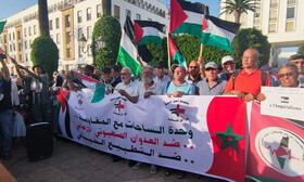 تظاهرات مخالفان عادی سازی در مراکش در همبستگی با فلسطینیان