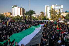 تجمع اعتراضی به جنایتهای اخیر رژیم صهیونیستی در میدان فلسطین