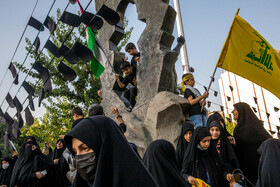 تجمع اعتراضی به جنایت‌های اخیر رژیم صهیونیستی در میدان فلسطین