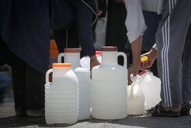 آبرسانی با تانکر در شهر همدان