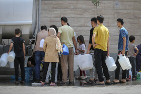 آبرسانی با تانکر در شهر همدان