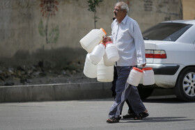 آبرسانی با تانکر در شهر همدان