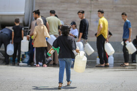 آبرسانی با تانکر در شهر همدان