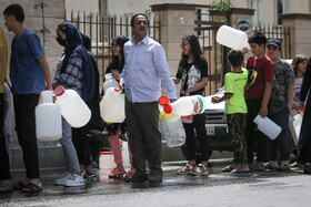 آبرسانی با تانکر در شهر همدان