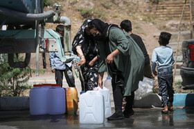 آبرسانی با تانکر در شهر همدان