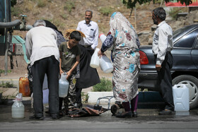 آبرسانی با تانکر در شهر همدان