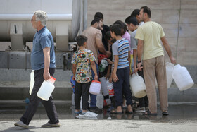 آبرسانی با تانکر در شهر همدان