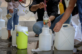 آبرسانی با تانکر در شهر همدان